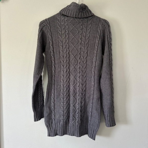 🍁5/30$!! Super Cozy Cable Knit Look Tunic Turtleneck Sweater - Picture 8 of 13